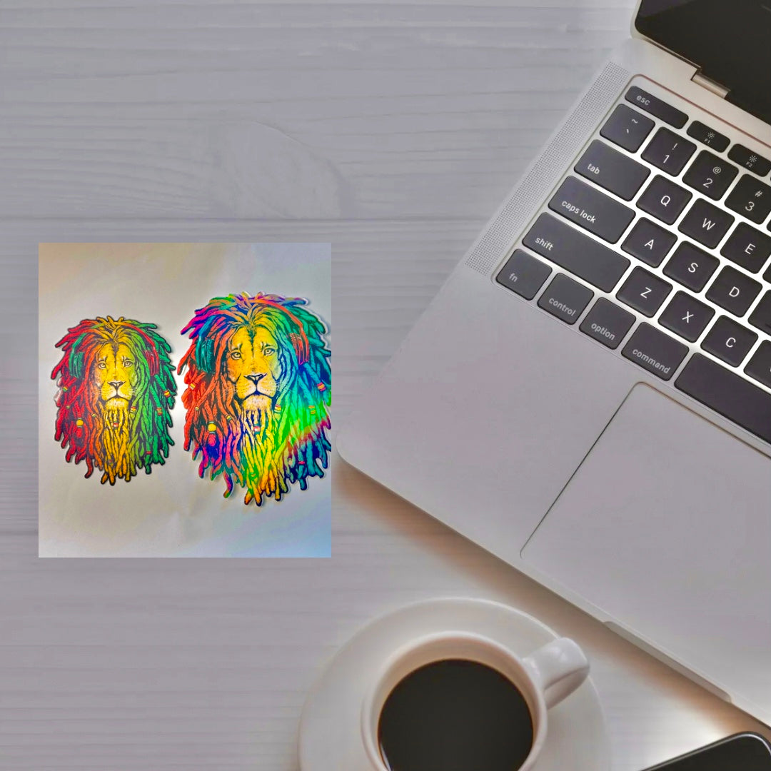 Rasta Lion with headphones Sticker Decal