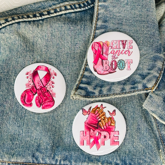 Breast Cancer Awareness Support Pinback Button