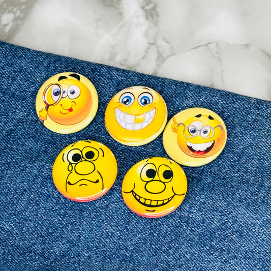Emoji Smiley Face Pinback Button
