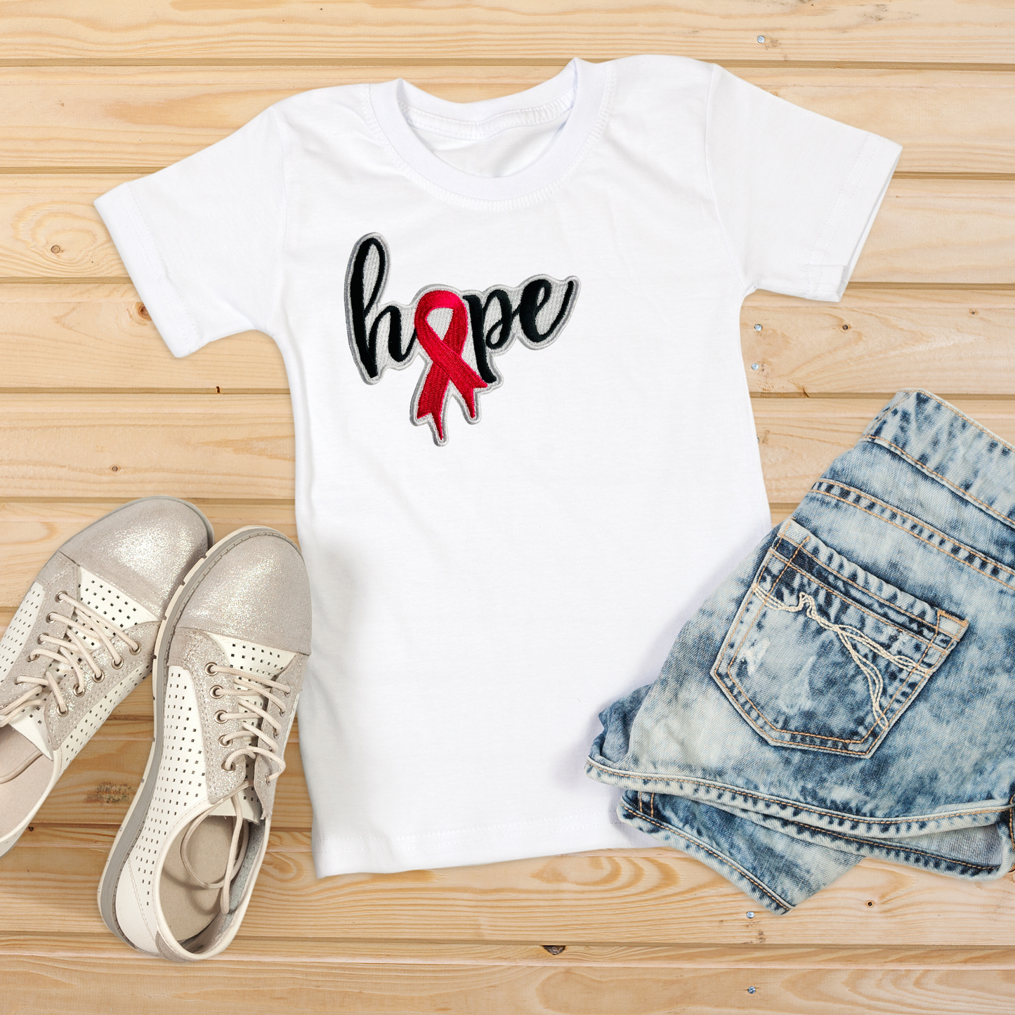 Patch de ruban rose de sensibilisation au cancer du sein Hope