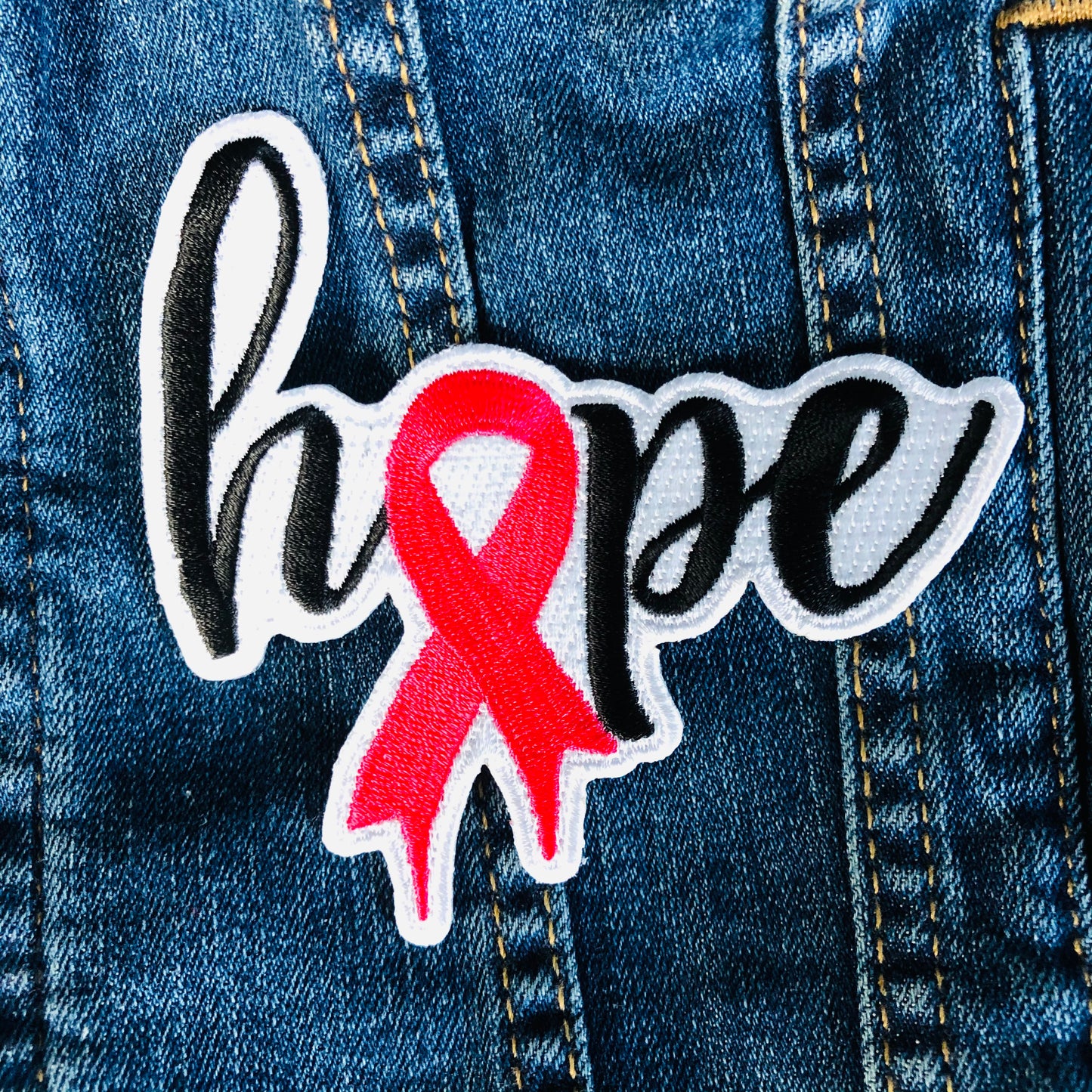 Patch de ruban rose de sensibilisation au cancer du sein Hope