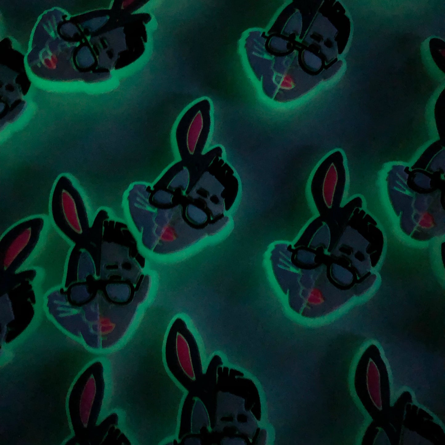 Glow in the dark Bad Bunny Shoe Charms