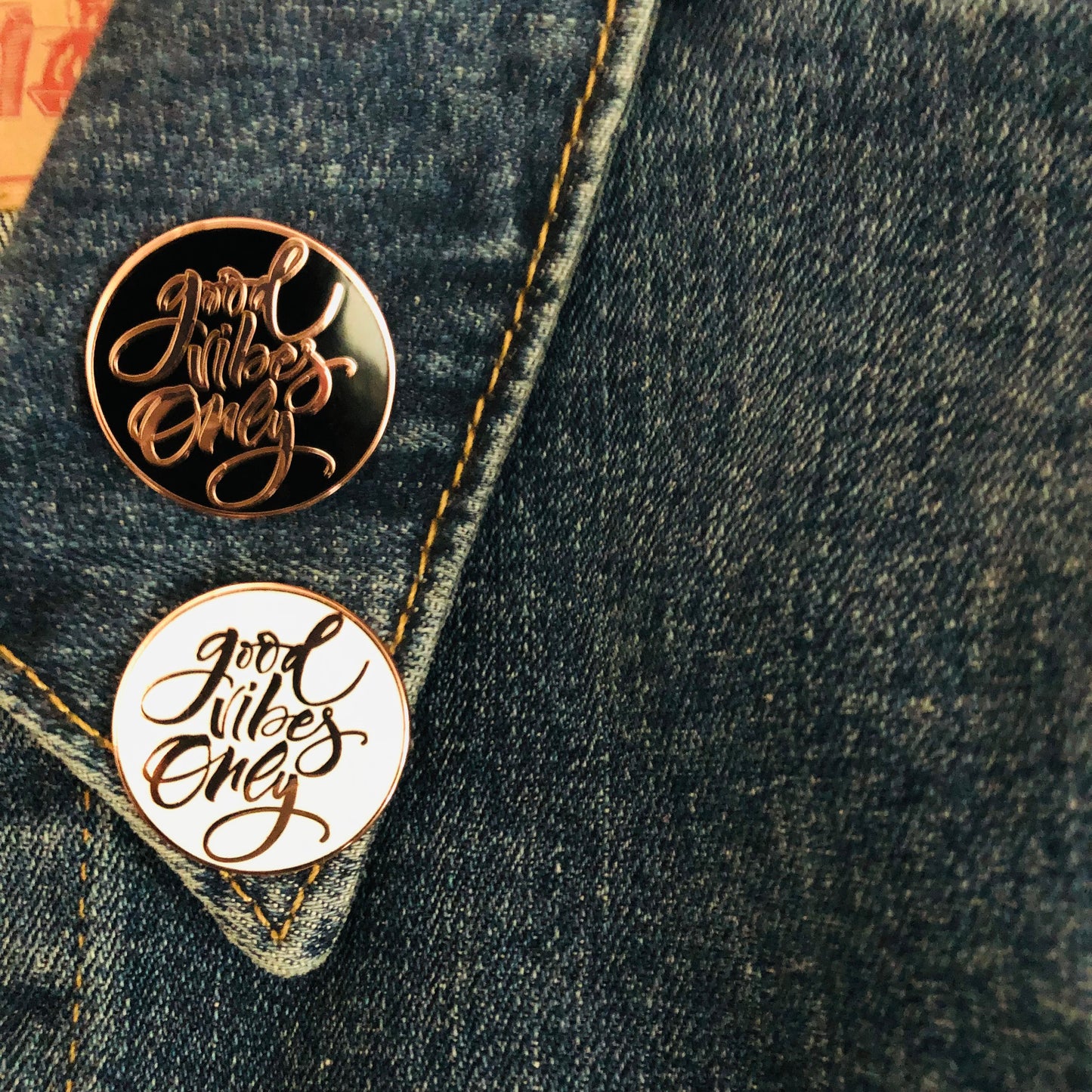 Good Vibes Only Lapel Pin