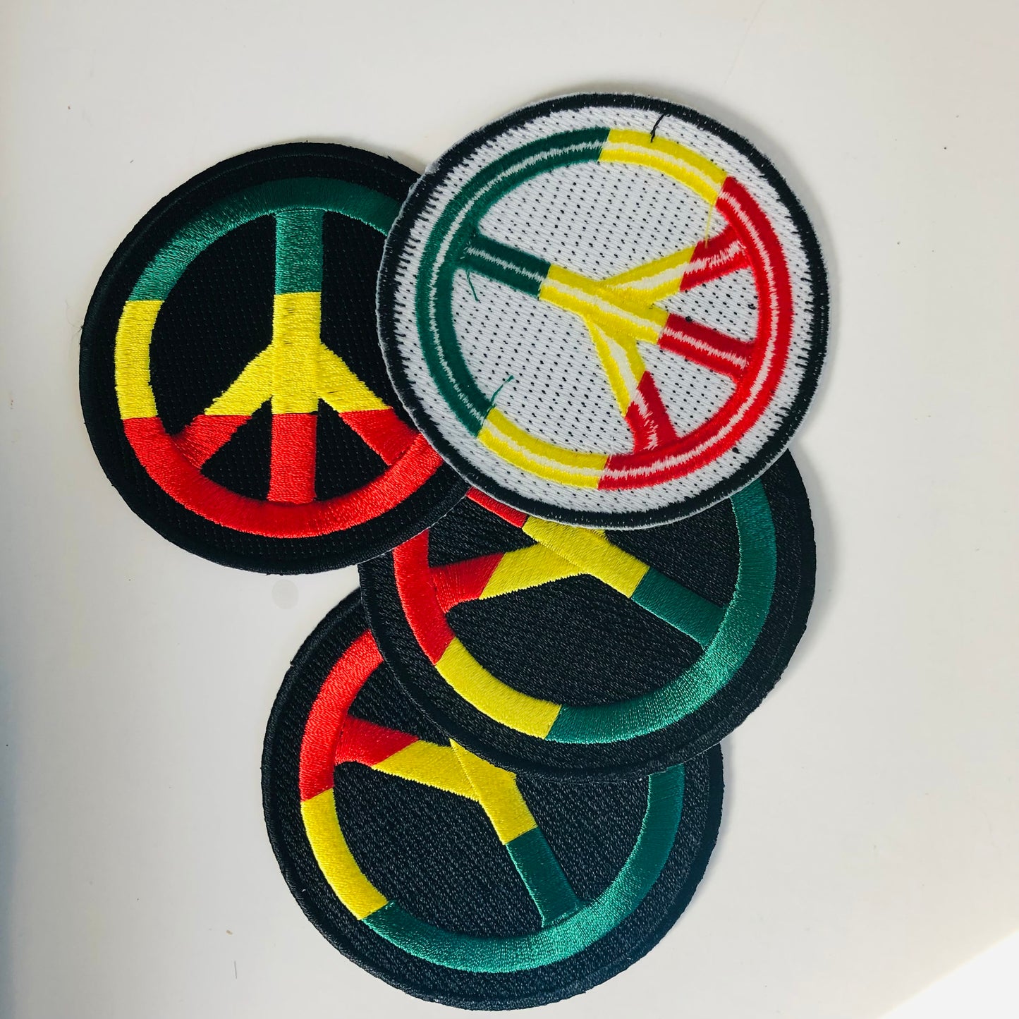 One Love Peace Sign Iron On Patch