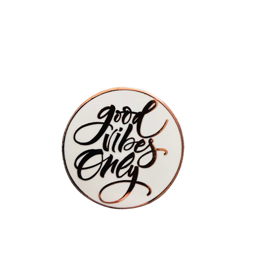 Good Vibes Only Lapel Pin