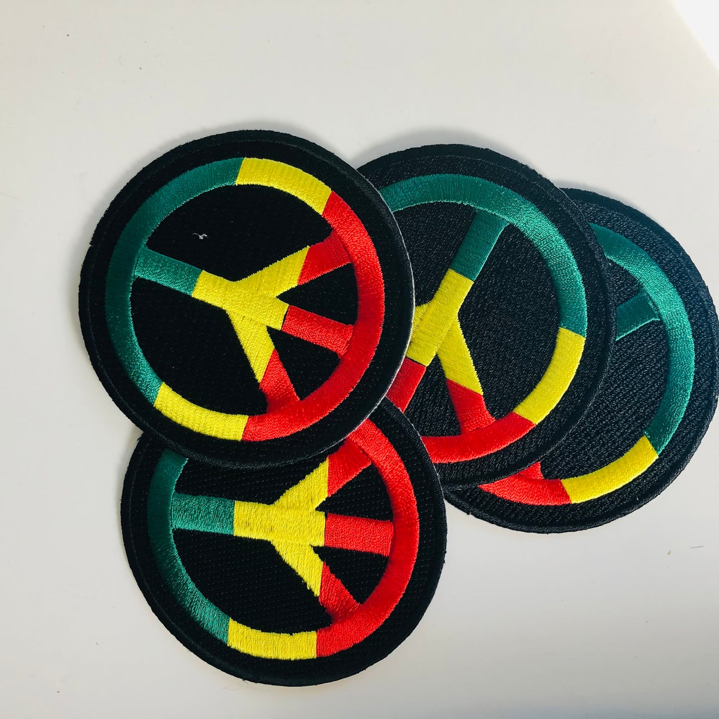 One Love Peace Sign Iron On Patch