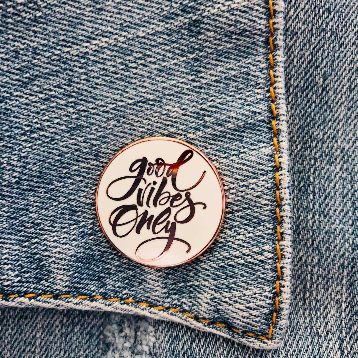 Good Vibes Only Lapel Pin
