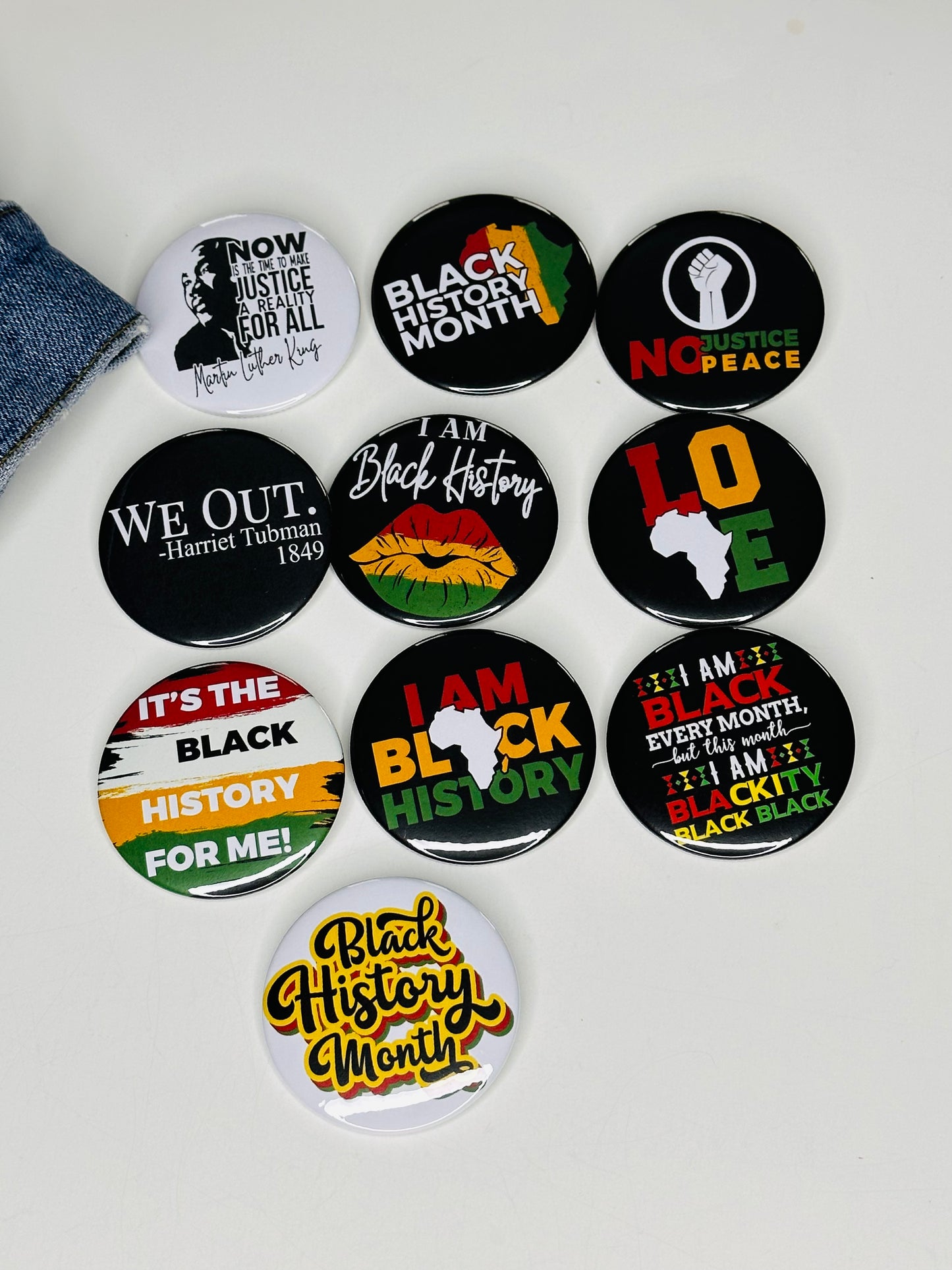 Bouton Pinback 2,25' de l'histoire des Noirs