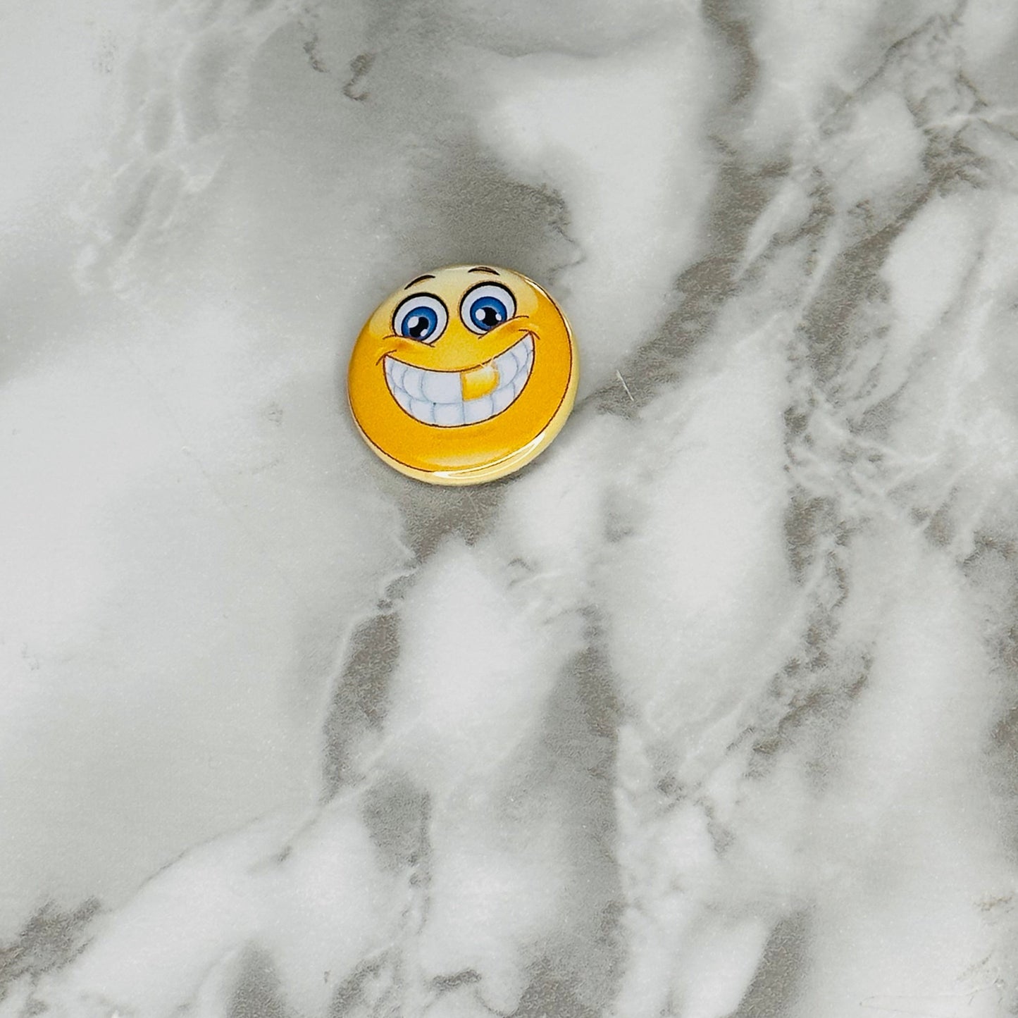 Emoji Smiley Face Pinback Button