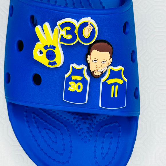Warriors Splash Bros Croc Charm