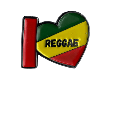 I Love Reggae Lapel Pin