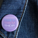 Triple Pronoun Pinback Buttons