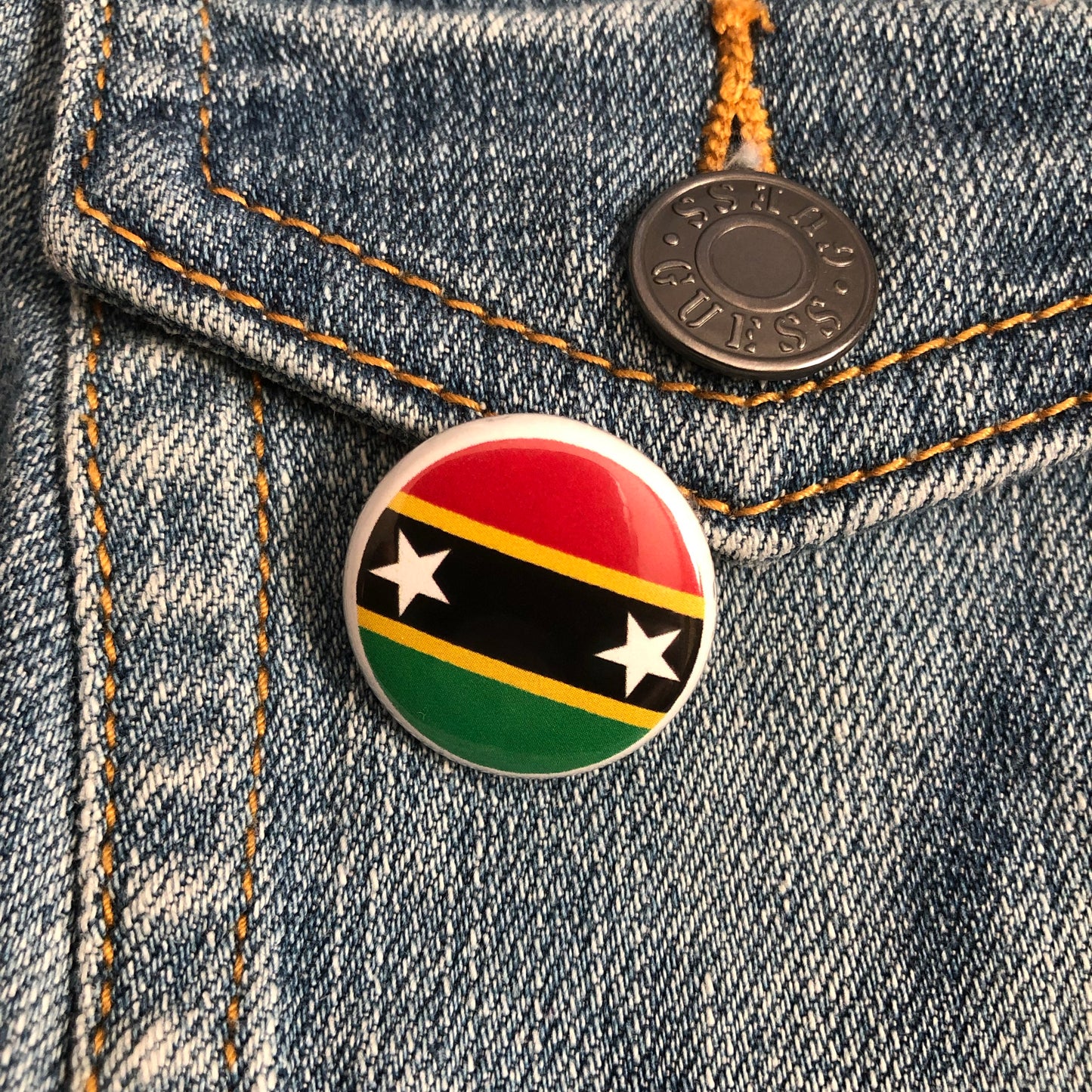 Caribbean Islands West Indies Flags Pin Buttons
