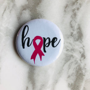 Breast Cancer Awareness Pink Ribbon Pinback Button